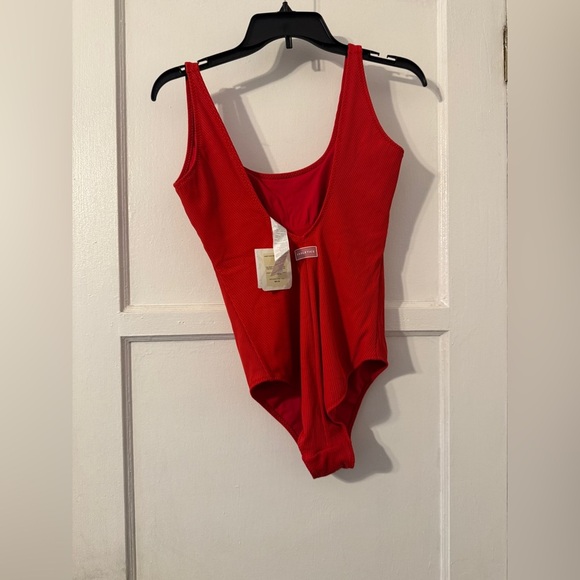 Fabletics Sunset Scoop Rib One-Piece Swimsuit Sz medium - Picture 7 of 8